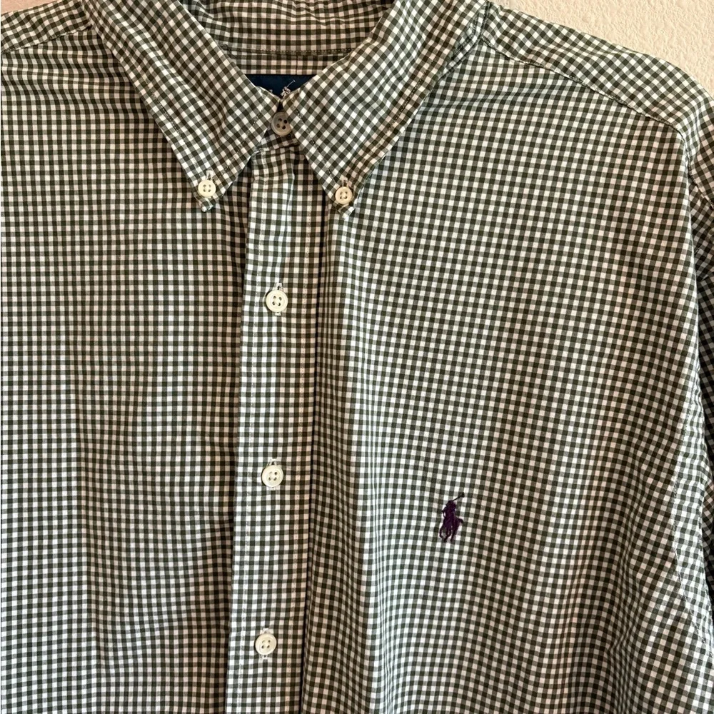 Polo Ralph Lauren Buttondown Shirt Gingham Stretch Poplin Long-Sleeve Men’s XXL